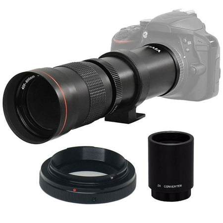 Vivitar 420-800mm f/8.3 Telephoto Zoom Lens for Nikon D750, D850, D3500 &