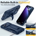thumbnail image 4 of Oneagle Stand & Wallet Case (Store 4-5 Cards) for iPhone 17 Pro Case with Card Holder,Dark Blue, 4 of 8