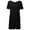 Black, variant on Women's Nightgown Super Soft Modal Sleepwear Nightshirt Short-sleeved Nightdress comes with Chest Pads Solid Color Pajamas Dress Loungewear,Pink S-2XL