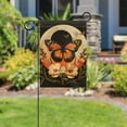 thumbnail image 5 of Orange Butterfly Moon Flower Aesthetic Retro Pattern Double Sided Garden Flag Decorative Weather Resistant Yard Flag, Large DIY Vertical Flag for Farmhouse Patio Lawn, 28x40 Inch, 5 of 6