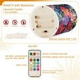 thumbnail image 5 of Yayeee Flameless Candles with Remote Flickering Battery Operated Multi Color Changing, Serene Floral Pattern, 5 of 7