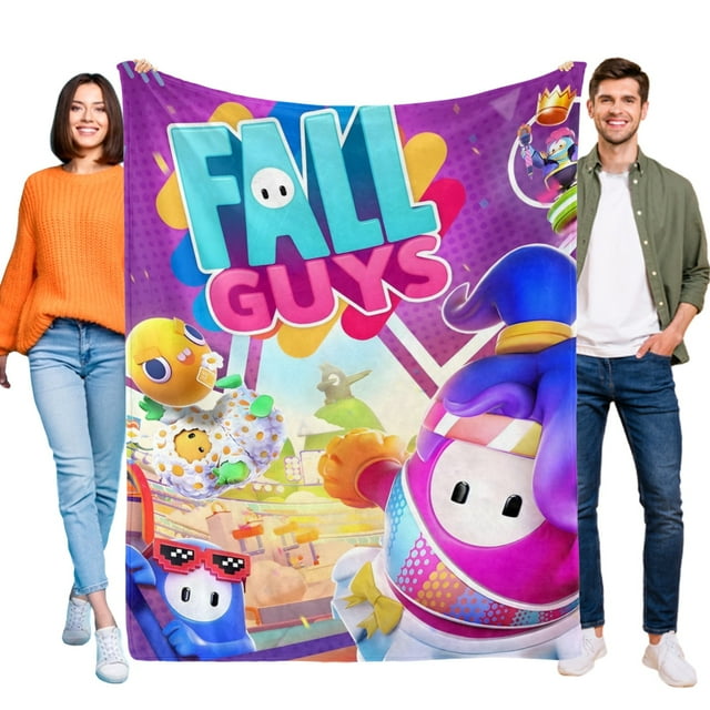 Fall Guys anti-pilling, suave, ligera, esponjosa y acogedora de lujo para hogar y cocina – Perfecta para niños y adultos,100X130cm