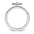 thumbnail image 2 of Sterling Silver Cross Diamond Ring, 2 of 10