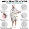 thumbnail image 5 of Wearable Oversized Blanket,Pioneer Flower Floral Print Pattern Wearable Blanket Hoodie for Adults,Cozy Hooded Blankets with Super Pockets,Super Warm Fuzzy Pullover for Women & Men, 5 of 6