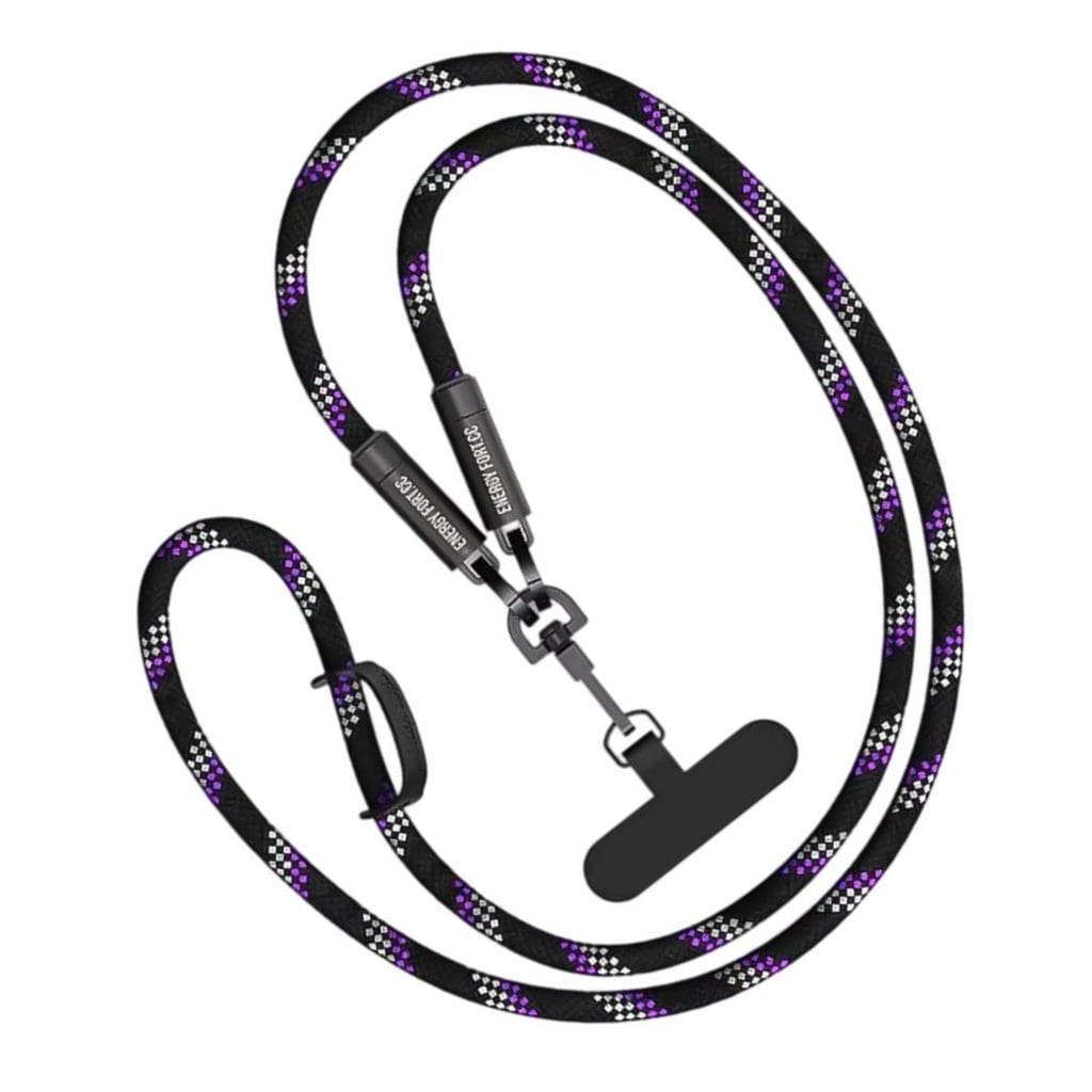 240W Type C Lanyard Charging Cable Fast Charge Data Sync Wearable Crossbody Phone Lanyard Straps with Patches Replacement