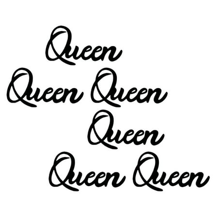 FRCOLOR Elegant Black Queen Cake Topper for Birthday Celebrations and Garden Decor, Acrylic Material, 6pcs Set