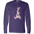 thumbnail image 3 of Inktastic Eiffel Tower in Paris with Flowers and Pink Banner Long Sleeve T-Shirt, 3 of 5