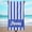 Blue, variant on Personalized Striped Beach Towel Custom Name/Logo Microfiber Towel Thin Quick Dry Absorbent for Beach Swimming Yoga Bath Sports