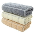 thumbnail image 4 of SHOWERORO 3Pcs Plaid Cotton Washcloths Absorbent Hand Towels Skin Friendly Soft Comfortable, 4 of 7