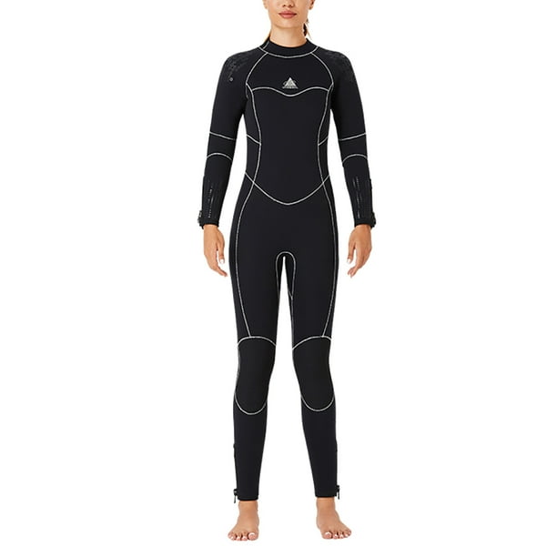 Traje de buceo de neopreno Traje de baño espesado impermeable 5 mm back cremallera Snorkel Deportes de agua Manténgase cálido para nadar Mujer surf, negro S Advancent OD019356-02
