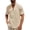 Khaki, variant on Oalirro Men Short Sleeve Henley T-Shirt Casual Solid Color Button-up Henley Shirt V Neck Tee Tops