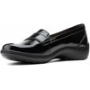 Clarks Cora Daisy Black Synthetic Crinkle Patent 6.5 B (M)