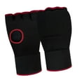 thumbnail image 3 of Almencla Gants de Boxe en Gel Demi-Doigt pour Exercice MMA Noir et Rouge, 3 of 8