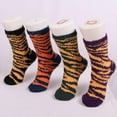 thumbnail image 4 of BambooMN Fuzzy Team Spirit Socks - Purple/Gold - 4 Pairs, 4 of 6