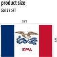 thumbnail image 2 of Iowa State Flag 3x5 Double Sided Outdoor Heavy Duty Iowa Flags Banner 3 Ply Polyester Material with 2 Metal Grommets 4 Rows of Stitching, 2 of 5