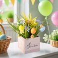 thumbnail image 1 of TIMIFIS Wood Holidays Decorations, Home Decor Spring Easter Simulation Home Holiday Decoration Centerpieces Fake Flowers Colored Eggs Spring Decoration Table Pendant, 1 of 6