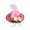 Pink, variant on Floral Chicken Hat for Hens with Adjustable Elastic Chin Strap Decorative Poultry Costume Accessory Purple