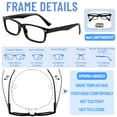 thumbnail image 3 of WEMOOTANTS 3 Packs Multicolor Reading Glasses 2.0 Mens Rectangular Readers 1.0 1.25 1.5 1.75 2.0 2.25 2.5 2.75 3.0 3.5 4.0 5.0 6.0, 3 of 6