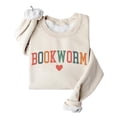 thumbnail image 4 of Arlun Book Lover Sweatshirts for Women Bookworm Reading Lined Soft Warm Sweatshirts Loose Fit Comfy Round Neck Teacher Bookish Librarian Leisure Pullover Tops Beige M, 4 of 4