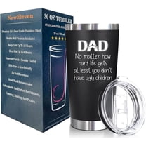 NewEleven 20oz Stainless Steel Tumbler, Funny Dad Quote Mug for Father’s Day