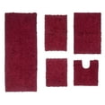 thumbnail image 5 of Home Weavers Modesto Bath Rug 100% Cotton Non-Slip Bathroom Rug Set Machine Washable Bathroom Rug, Bath Rug, U Shaped Contour, Runner, Bathroom Rug, Red Color 5 Piece Bath Rug set, 5 of 7