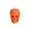 A004- Orange, variant on Halloween Candle 2 Inch Spooky Skull Decorative Candle Gothic Halloween Decor for Halloween Home Decor Indoor Burgundy Spooky Ambient Party Tabletop Accent, 1 Pack