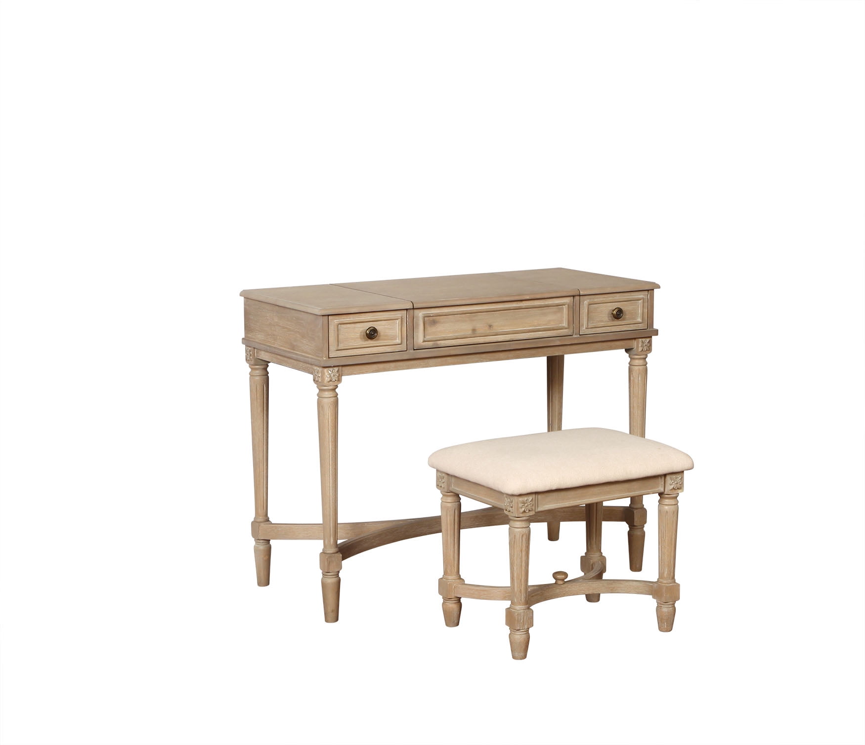 Linon Cyndi Gray Wash Vanity