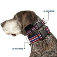 thumbnail image 2 of Buckle-Down Pet Collar, Dog Collar Plastic Buckle, Americana Stripe Mini Stars Blue Red White, 9.5 to 13 Inches 1.0 Inch Wide, 2 of 8