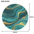 thumbnail image 6 of Teal Gold Marble Pattern Round Tablecloth 60"x60",Wrinkle Wipeable Table Cloth for Kitchen Dining Room Picnic Patio Party, 6 of 6