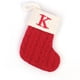 thumbnail image 1 of Medias de punto navideñas con letras, colgante de árbol de Navidad, decoraciones para el hogar, regalo de Navidad, alfabeto de copo de nieve, calcetines rojos, 1 of 4
