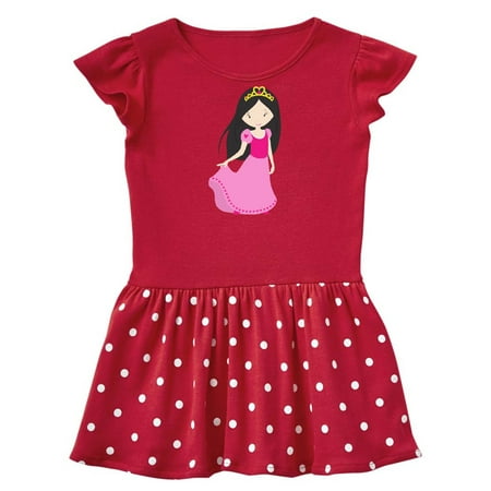 

Inktastic Cute Princess Black Hair Princess In Pink Dress Gift Toddler Girl Dress