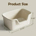 thumbnail image 6 of Extra Large Litter Box with High Sides,23.6" Lx16.5 Wx8.6 H XL Multi Cat Litter Pan for Kitty,Cat Boxes for Indoor Cats,Jumbo Litter Boxes for Big Cats,Anti-Splashing,Easy to Clean (White), 6 of 6