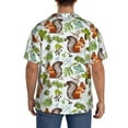thumbnail image 3 of Wukai Mosaic Forest Squirrel Men's Casual Short-Sleeve Button Down Shirt,Cuban Shirts for Men,Mens Short Sleeve Dress Shirts-Large, 3 of 5