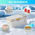 thumbnail image 4 of 16.8QT Mini Fridge, Syngar Electric Cooler with 2 Plugs for Bedroom, Dorm & RV Use, Portable Car Refrigerator for Camping, 60W, 24V/110V, Ultra-Quiet, White, 4 of 11