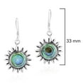thumbnail image 3 of Sunshine Daisy Sunflowers Rainbow Abalone Shell .925 Sterling Silver Earrings, 3 of 5