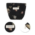 thumbnail image 4 of Unique Bargains 1 Pc Vintage Floral Makeup Bag Polyester Black Small, 4 of 5