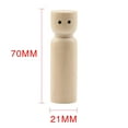 thumbnail image 6 of Unfinished Wooden Peg Doll, Artwork Creative Ornament Decorative Blank Figurines to Paint for Bedroom Desktop Anniversary Party Festivals 7cmx2.1cm, 6 of 8