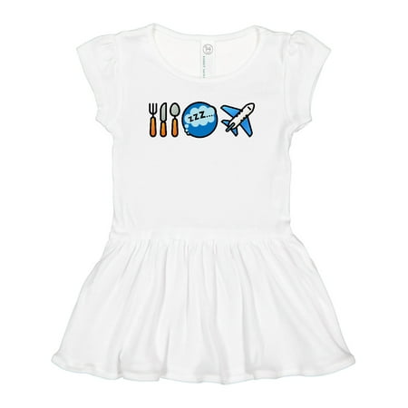 

Inktastic Airplane Eat Sleep Fly Girls Baby Dress