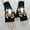 czb# Black516, variant on CUZIBR Snow Gloves Cute Cartton Flower Embroidery Knitted Mittens Fingerless Cozy Warm Fuzzy Lined Glove For Cold Weather