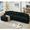 Black, variant on 127" Large Sectional Sofa, Elegant Curved Design, High-Resilience Foam, Ten Back Cushions, L-Shape Left Sofa, No Assembly Required (Black)