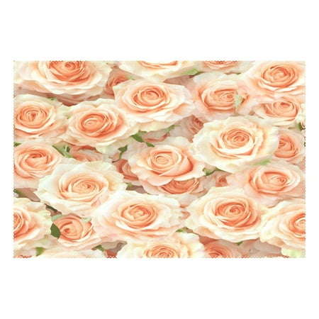

Ryvnso 1 Piece Placemats Beautiful Roses Flowers-i1 Dining Mats Heat-Resistant Non-Slip Washable Table Mat