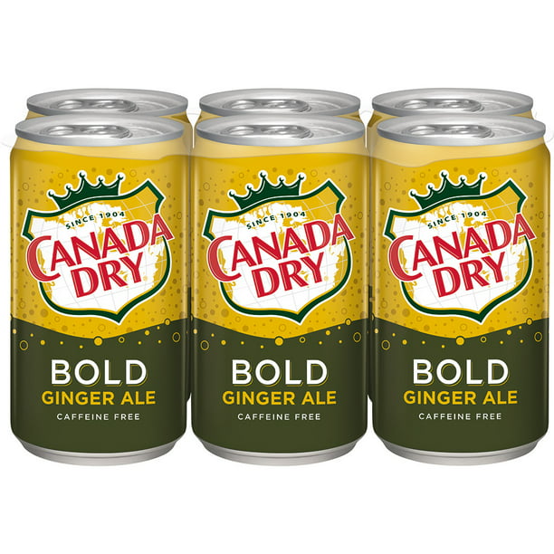 Canada Dry Ginger Ale Nutrition Facts 20 Oz Canada Dry Bold Ginger Ale 7 5 Fl Oz Mini Cans 6 Pack Walmart Com Walmart Com