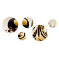 thumbnail image 2 of Designart "Rising Gold II" Modern Geometric Round Metal Wall Art Set of 5 Piece - Round Wall Art Set, 2 of 5
