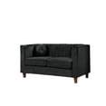 thumbnail image 2 of Uspridefurniture Velvet Loveseat -Black, Removable Seat Cushions, 2 of 5