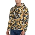 thumbnail image 2 of KLL Sunflowers Bee Print Mens Hoodie Long Sleeve Casual Pullover Hooded Sweatshirt Fashion Drawstring Hoodies with Pocket-Medium, 2 of 6