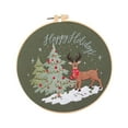 thumbnail image 2 of simhoa Christmas Embroidery Kit Decorative DIY Xmas Home Decor Cute Hand Embroidery Elk, 2 of 8