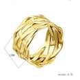 thumbnail image 2 of PAURO Men's Vintage Stainless Steel Braided Knot Eternity Wedding Band Statement Jewelry Gold Size 7, 2 of 5