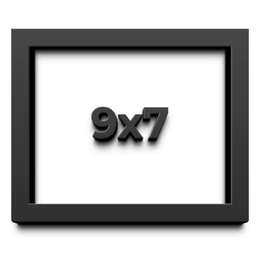9x7 Shadow Box Frame Black | 1 inches Deep Real Wood Contemporary Shadowbox Display Frame | UV