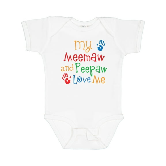 Inktastic Meemaw and Peepaw Love Me Boys or Girls Baby Bodysuit