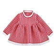 thumbnail image 6 of Gelikeya Baby Easter Dresses 12 Months Korean Style Girl's Knitted Plaid Long Sleeve Dress Cute and Comfortable Apparel(Toddlers, Red, 3-4 Years), 6 of 6